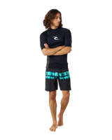 The Rip Curl Waves UPF Performance Rash Vest in Black