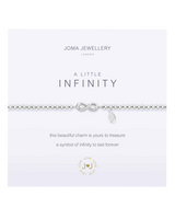 Leather Infinity Bracelet in Silver