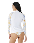 The Rip Curl Always Summer Long Sleeve Rash Vest in White