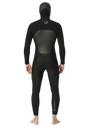 The Rip Curl Mens Flashbomb 6/4mm Hooded Chest Zip Wetsuit in Black