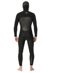 The Rip Curl Mens Flashbomb 6/4mm Hooded Chest Zip Wetsuit in Black