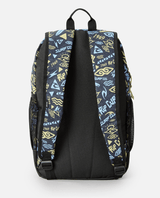 The Rip Curl Posse Mid Backpack in Black & Yellow