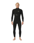 The Rip Curl Mens E-Bomb 4/3mm Zip Free Wetsuit in Black