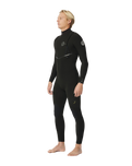 The Rip Curl Mens E-Bomb 4/3mm Zip Free Wetsuit in Black