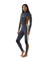 The Rip Curl Womens Dawn Patrol 4/3mm Chest Zip Wetsuit in Light Brown