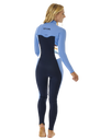 The Rip Curl Womens Dawn Patrol Performance 4/3mm Chest Zip Wetsuit in Blue