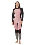 The Rip Curl Womens Womens Dawn Patrol 5/3mm Back Zip Wetsuit in Black