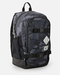 The Rip Curl Posse Mid Backpack in Black & Grey