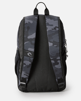 The Rip Curl Posse Mid Backpack in Black & Grey