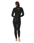 The Rip Curl Womens Womens Dawn Patrol Performance 5/3mm Chest Zip Wetsuit in Black