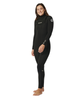 The Rip Curl Womens Womens Dawn Patrol Performance 5/3mm Chest Zip Wetsuit in Black