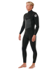 The Rip Curl Mens Dawn Patrol 5/3mm Chest Zip Wetsuit in Black