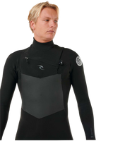 The Rip Curl Mens Dawn Patrol 5/3mm Chest Zip Wetsuit in Black