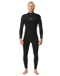 The Rip Curl Mens Dawn Patrol 5/3mm Back Zip Wetsuit in Black