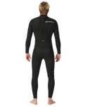 The Rip Curl Mens Dawn Patrol 5/3mm Back Zip Wetsuit in Black