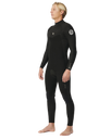 The Rip Curl Mens Dawn Patrol 5/3mm Back Zip Wetsuit in Black