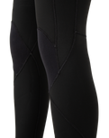 The Rip Curl Mens Dawn Patrol Performance 4/3mm Chest Zip Wetsuit in Black