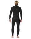 The Rip Curl Mens Dawn Patrol Performance 4/3mm Chest Zip Wetsuit in Black