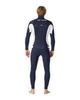 The Rip Curl Mens Dawn Patrol Performance 3/2mm Chest Zip Wetsuit in Navy