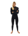 The Rip Curl Womens Womens Flashbomb Fusion 5/3mm Zipless Wetsuit in Black