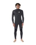 The Rip Curl Mens E-Bomb 3/2mm Zip Free Wetsuit in Charcoal