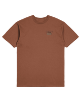 The Brixton Mens Linwood T-Shirt in Terracotta, Washed Black & Sand