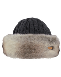 The Barts Womens Fur Cable Bandhat in Heather Brown