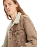 The Levi's® Mens Type III Sherpa Trucker Jacket in Breakfast Sandwich