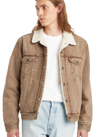 The Levi's® Mens Type III Sherpa Trucker Jacket in Breakfast Sandwich