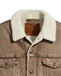 The Levi's® Mens Type III Sherpa Trucker Jacket in Breakfast Sandwich