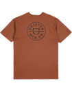 The Brixton Mens Crest II T-Shirt in Terracotta & Washed Black