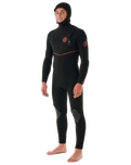 Flashbomb Fusion 5/3mm Hooded Zipless Wetsuit in Black