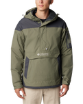 The Columbia Mens Challenger Pullover Jacket in Stone Green & Shark