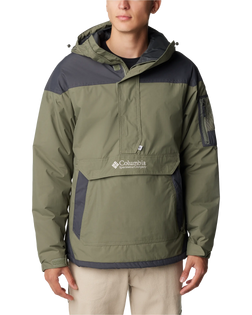 The Columbia Mens Challenger Pullover Jacket in Stone Green & Shark