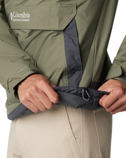 The Columbia Mens Challenger Pullover Jacket in Stone Green & Shark