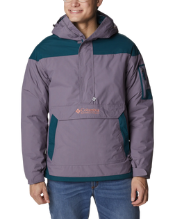 The Columbia Mens Challenger Pullover Jacket in Granite Purple & Night Wave