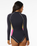 The Rip Curl Womens Hibiscus Heat Splice UPF One Piece Swimsuit in Washed Black