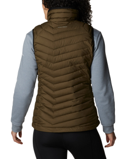 The Columbia Womens Powder Lite Gilet in Olive Green