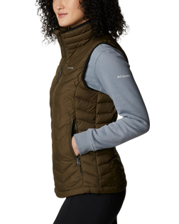 The Columbia Womens Powder Lite Gilet in Olive Green