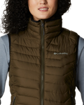 The Columbia Womens Powder Lite Gilet in Olive Green