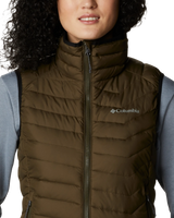 The Columbia Womens Powder Lite Gilet in Olive Green