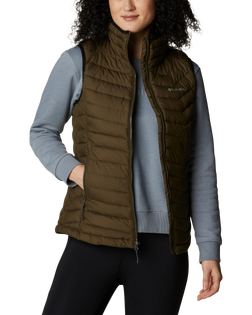 The Columbia Womens Powder Lite Gilet in Olive Green