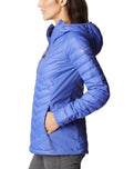 The Columbia Womens Powder Pass Hooded Jacket in Purple Lotus & Nocturnal