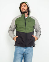 The Columbia Mens Panther Creek Jacket in Canteen, Flint Grey & Black