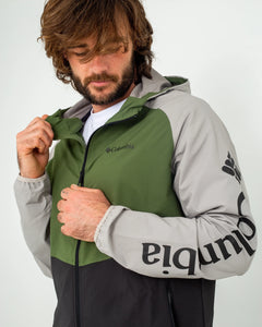 The Columbia Mens Panther Creek Jacket in Canteen, Flint Grey & Black