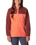 The Columbia Womens Benton Springs Half Snap Pullover Fleece Jacket in Juicy & Spice