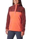 The Columbia Womens Benton Springs Half Snap Pullover Fleece Jacket in Juicy & Spice