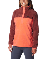 The Columbia Womens Benton Springs Half Snap Pullover Fleece Jacket in Juicy & Spice