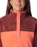 The Columbia Womens Benton Springs Half Snap Pullover Fleece Jacket in Juicy & Spice