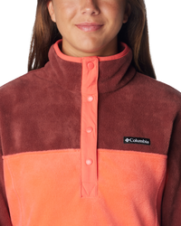 The Columbia Womens Benton Springs Half Snap Pullover Fleece Jacket in Juicy & Spice